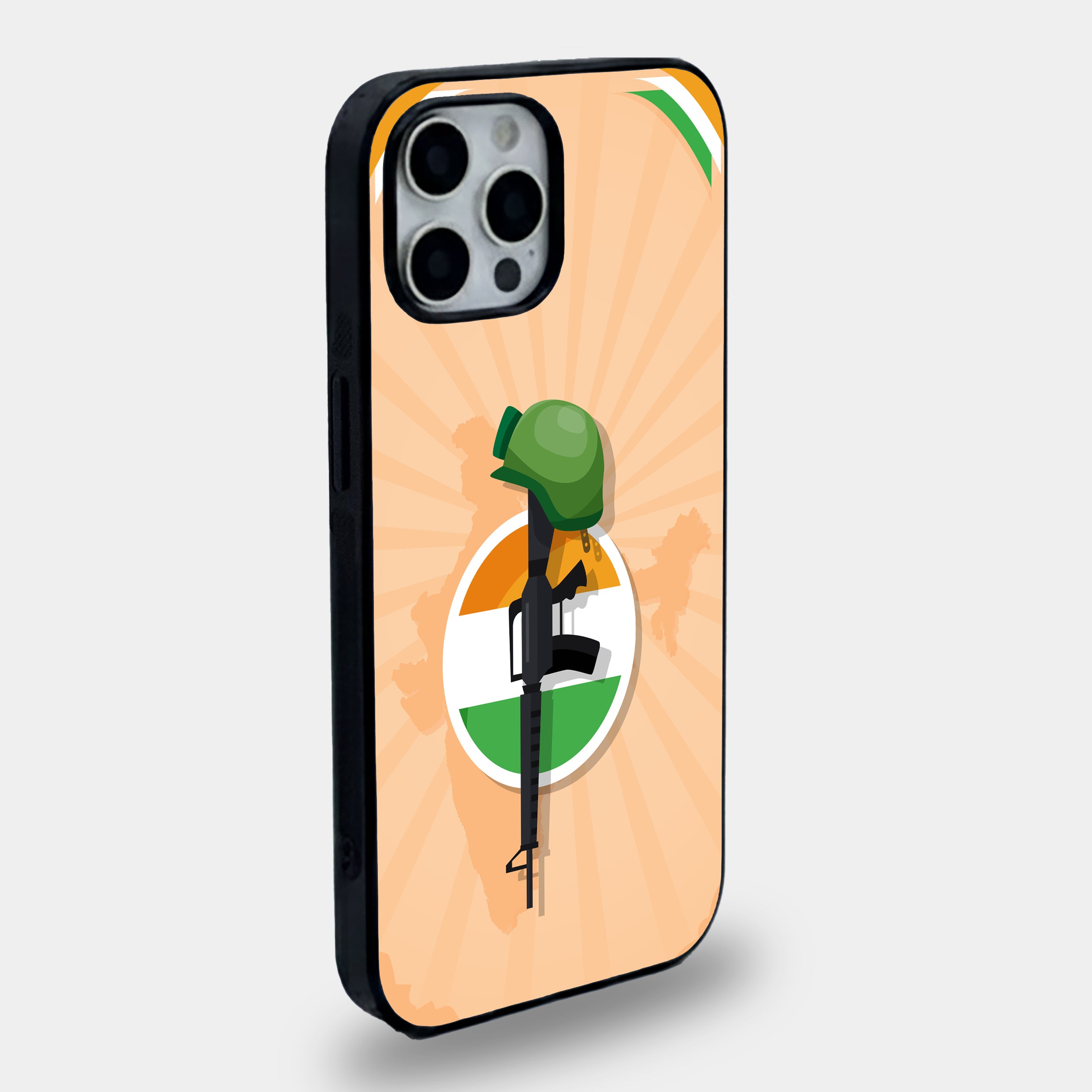 Soldier Tribute | Premium Glass iPhone Mobile Cover Case