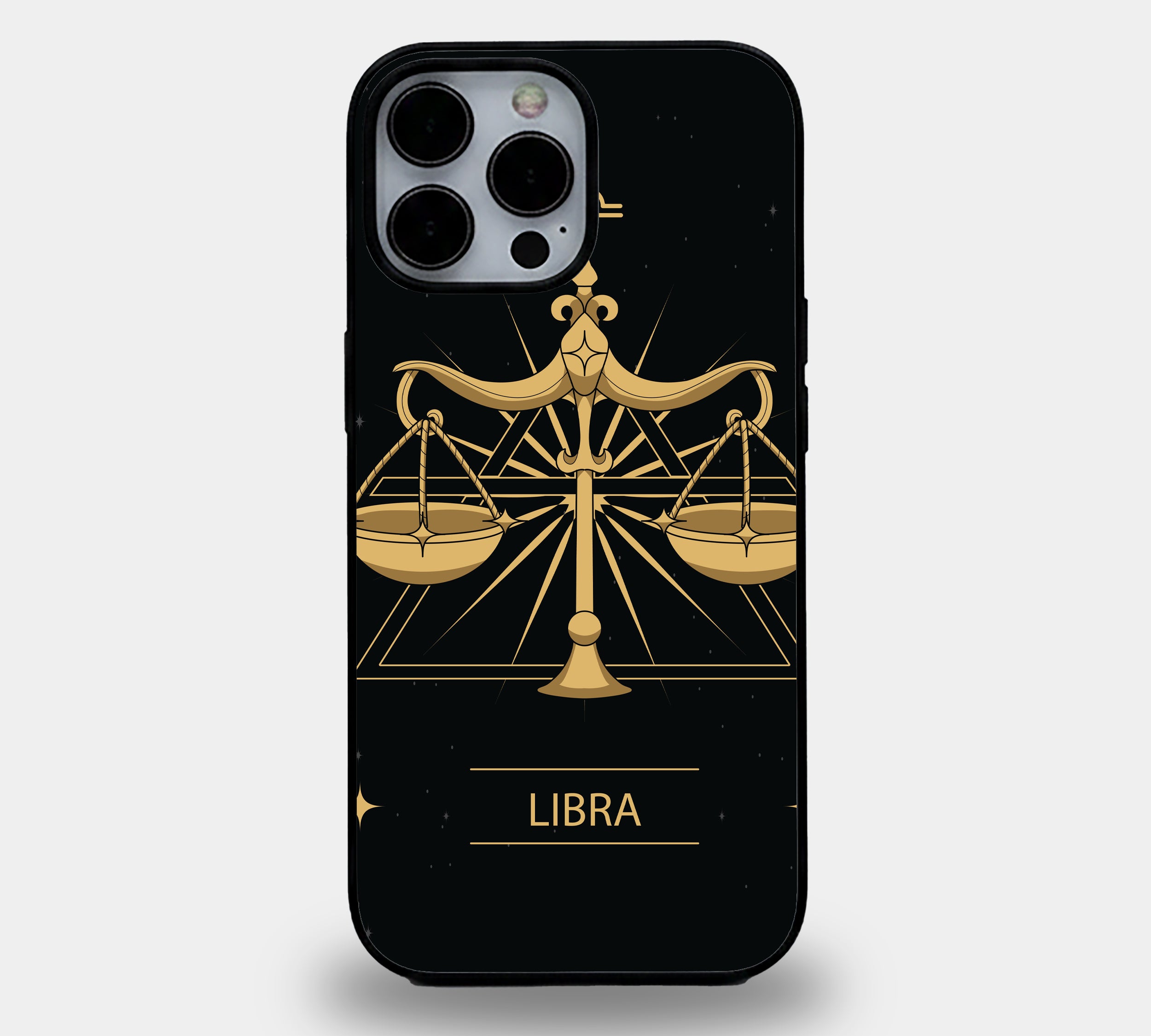 Royal Libra Scales Design | Premium Glass iPhone Mobile Cover Case
