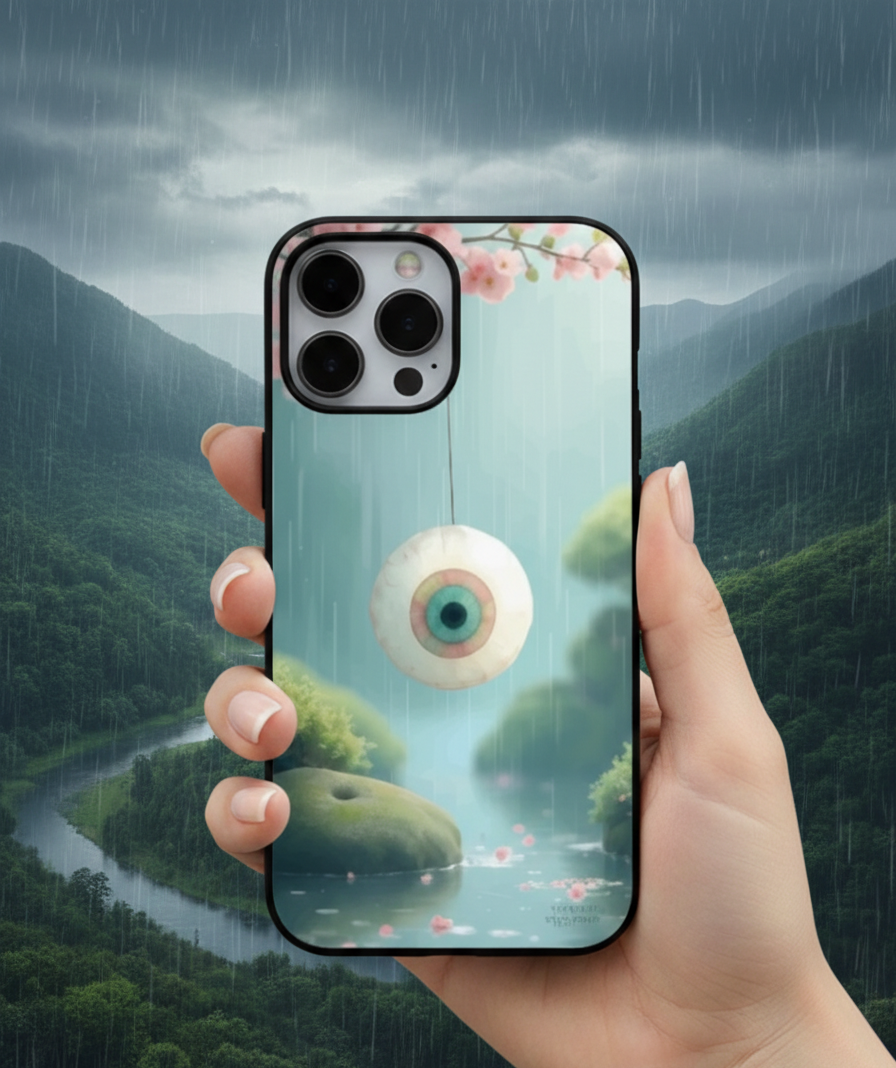 Zen Guardian Evil Eye | Premium Glass iPhone Mobile Cover Case