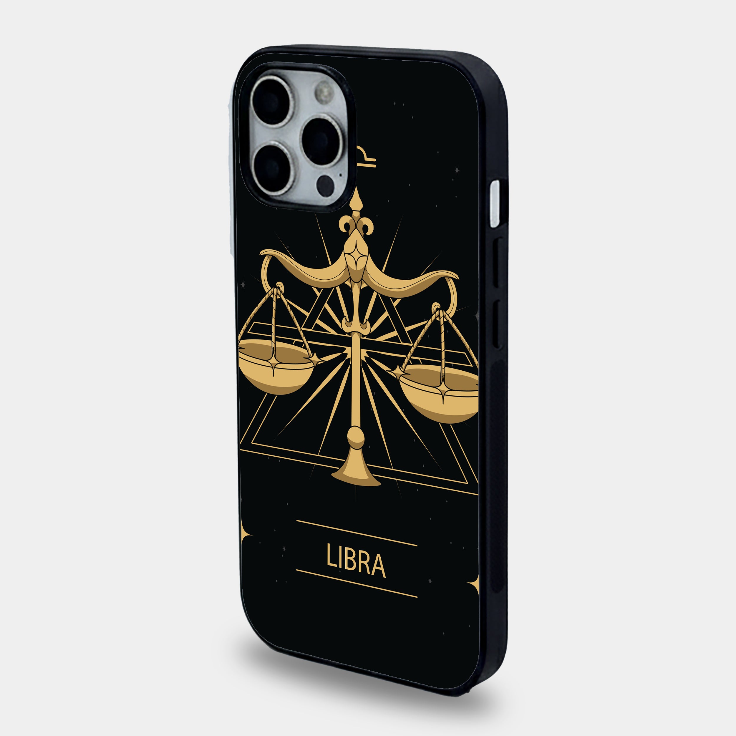 Royal Libra Scales Design | Premium Glass iPhone Mobile Cover Case