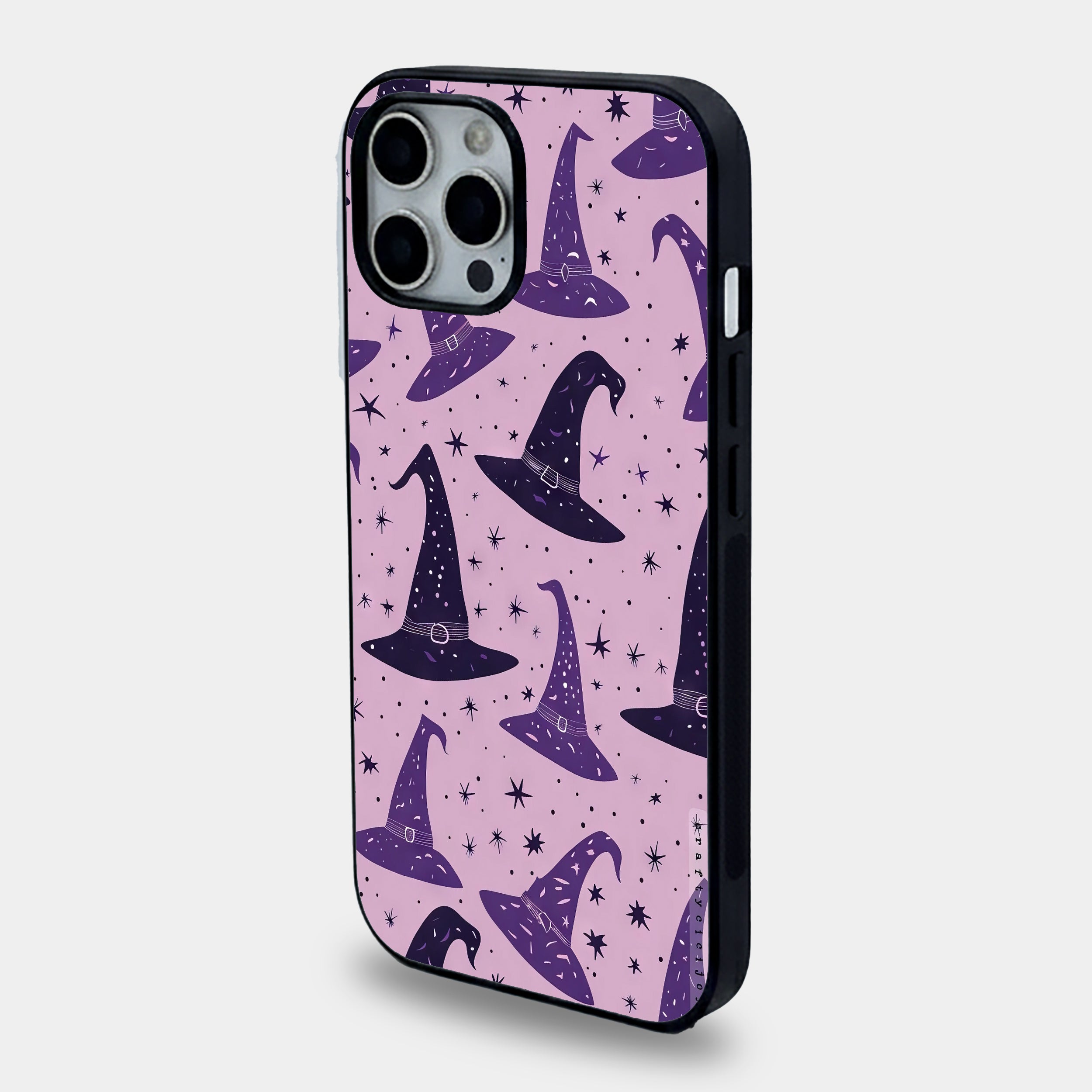 Midnight Coven Lavender Witch Hat | Premium Glass iPhone & Samsung Mobile Cover Case