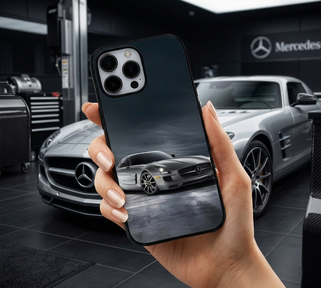Silver Mercedes SLS AMG Case