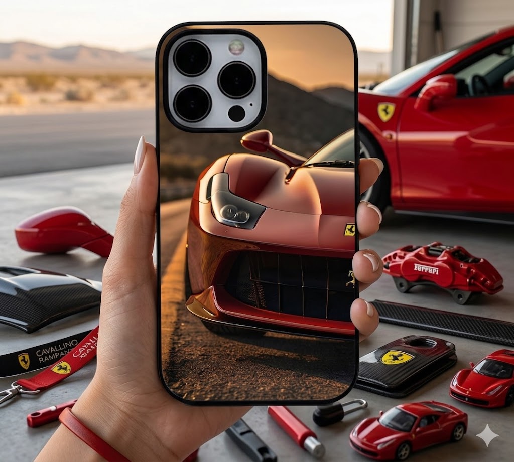 Front View Red Ferrari Case