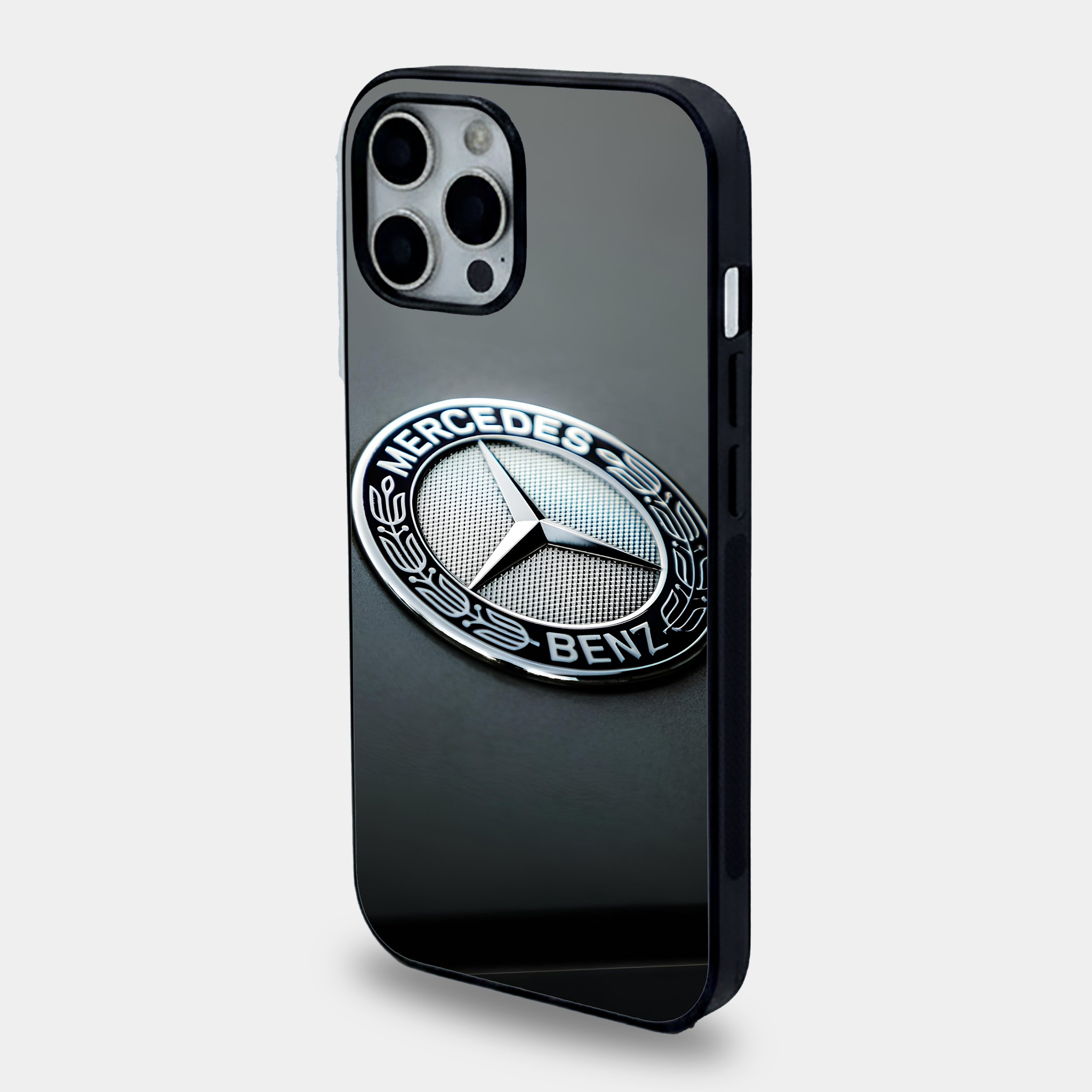 Metallic Mercedes Benz Emblem Case