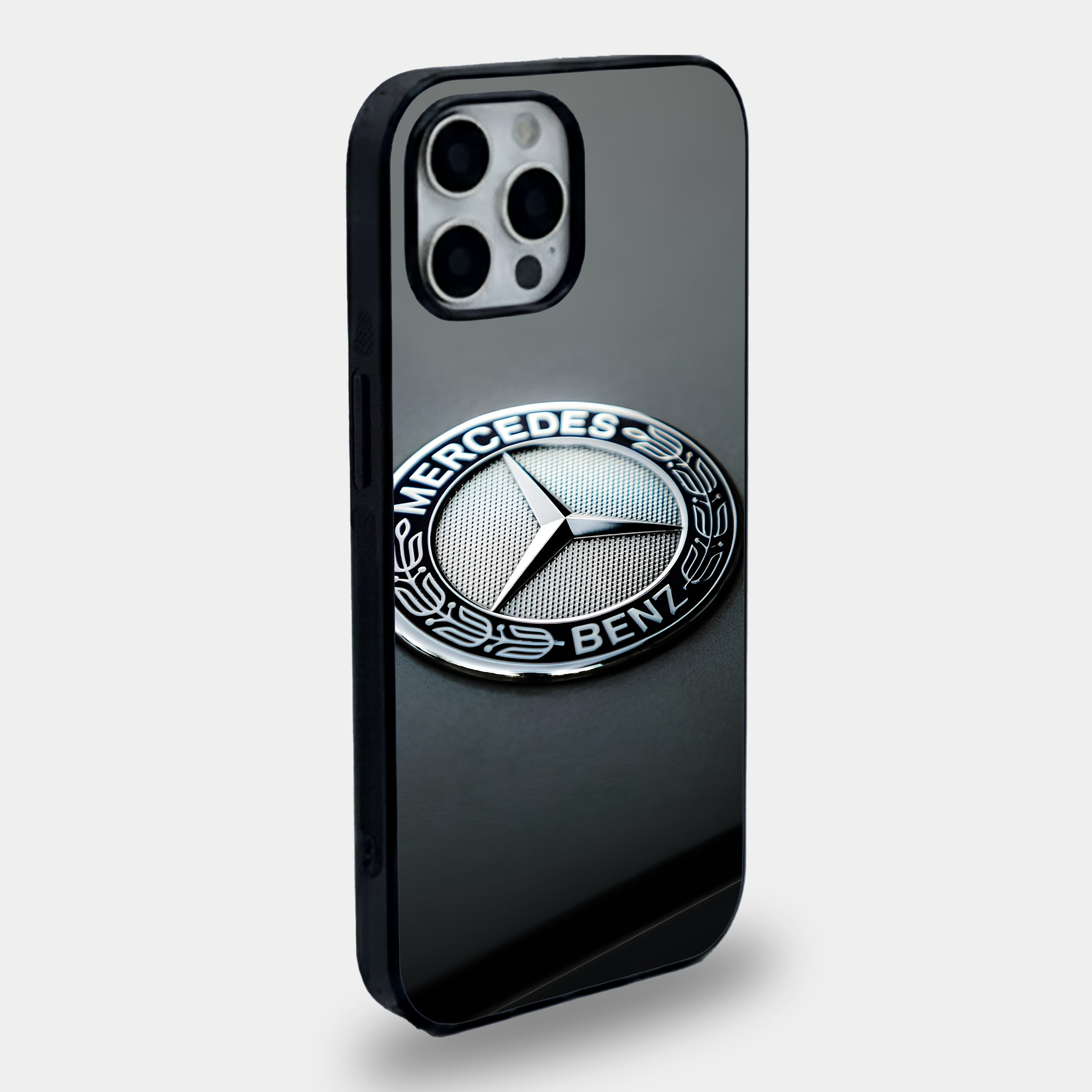 Metallic Mercedes Benz Emblem Case