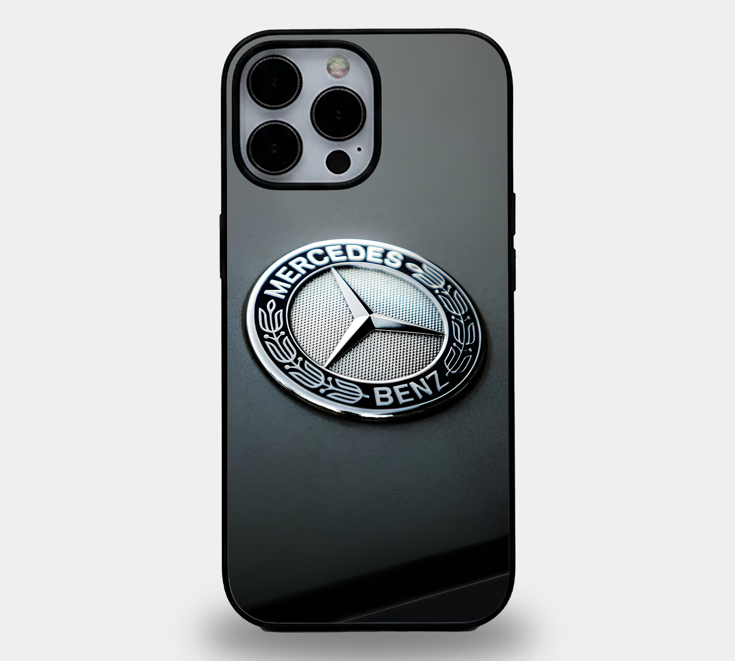Metallic Mercedes Benz Emblem Case
