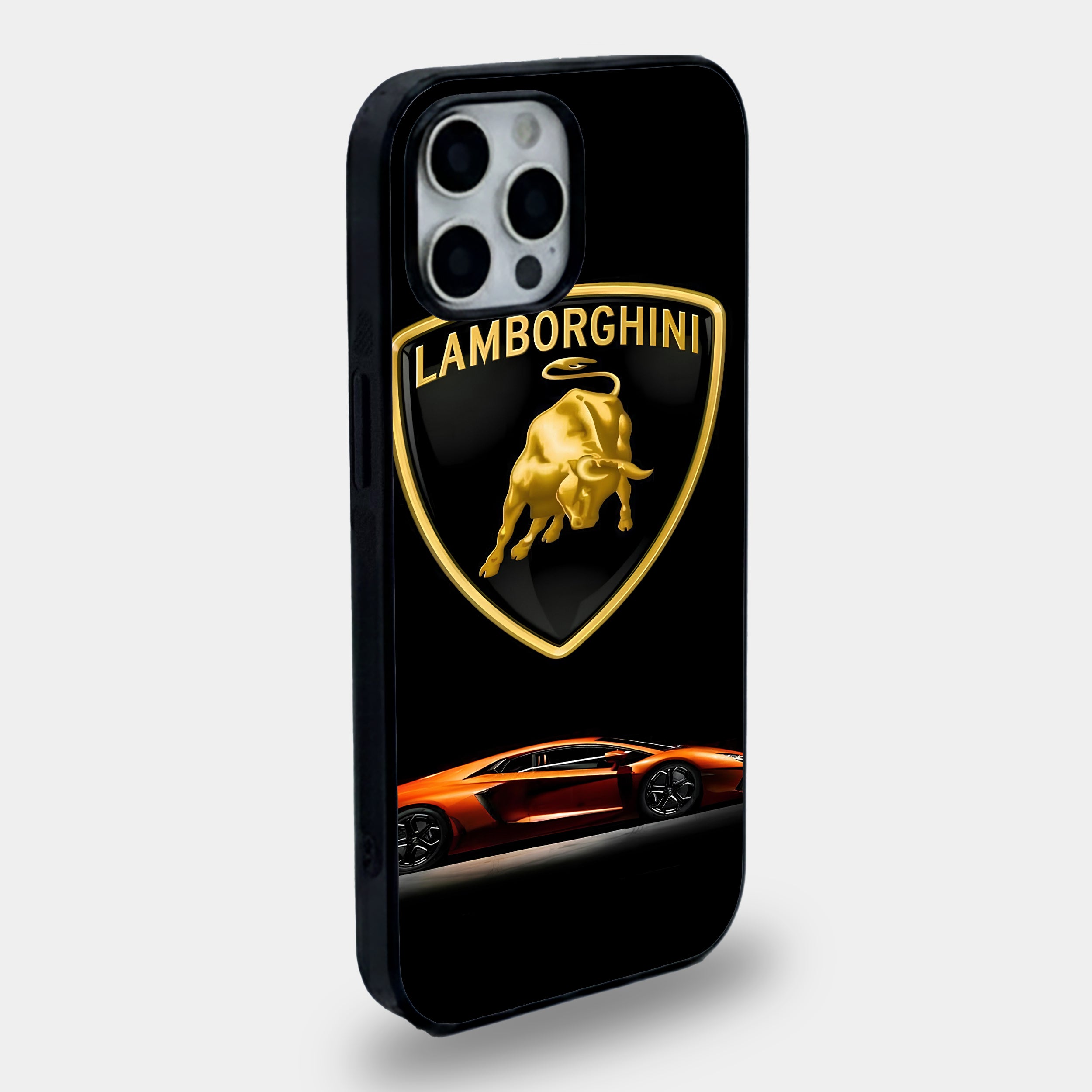 Golden Lamborghini Shield Supercar Case
