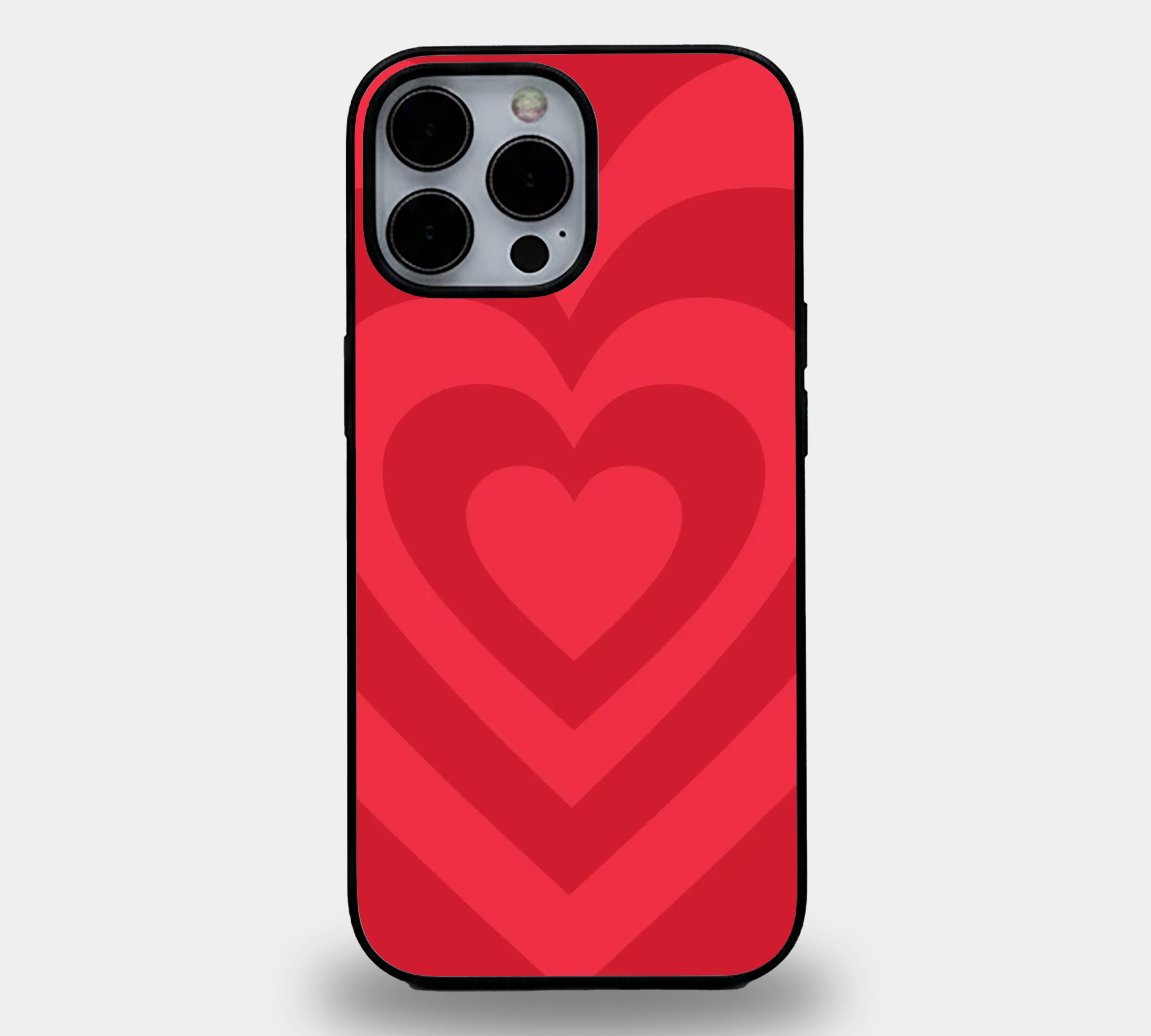 Radiant Hearts Multi-Layered Red | Premium Glass iPhone & Samsung Mobile Cover Case