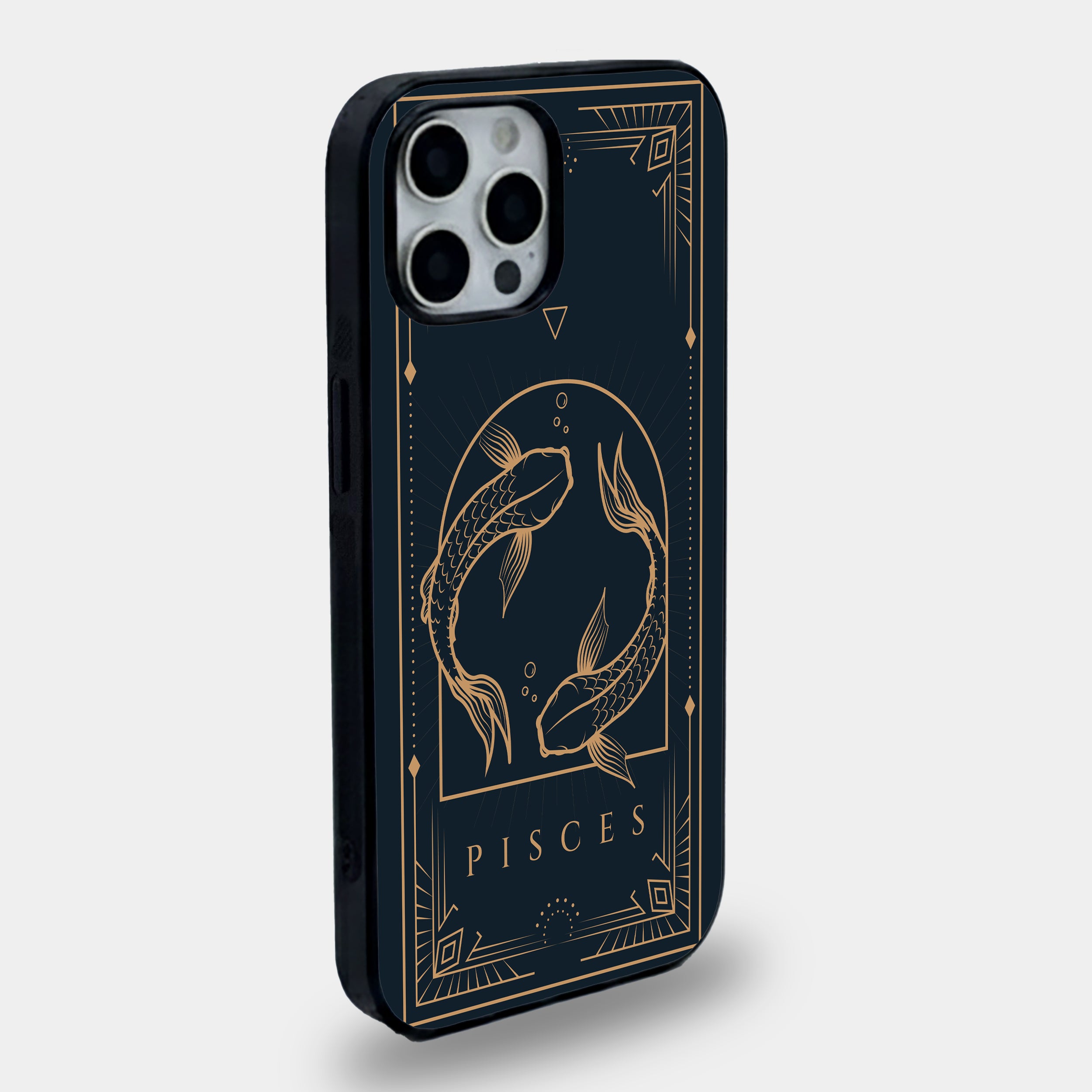 Celestial Pisces Twin Koi  | Premium Glass iPhone Mobile Cover Case