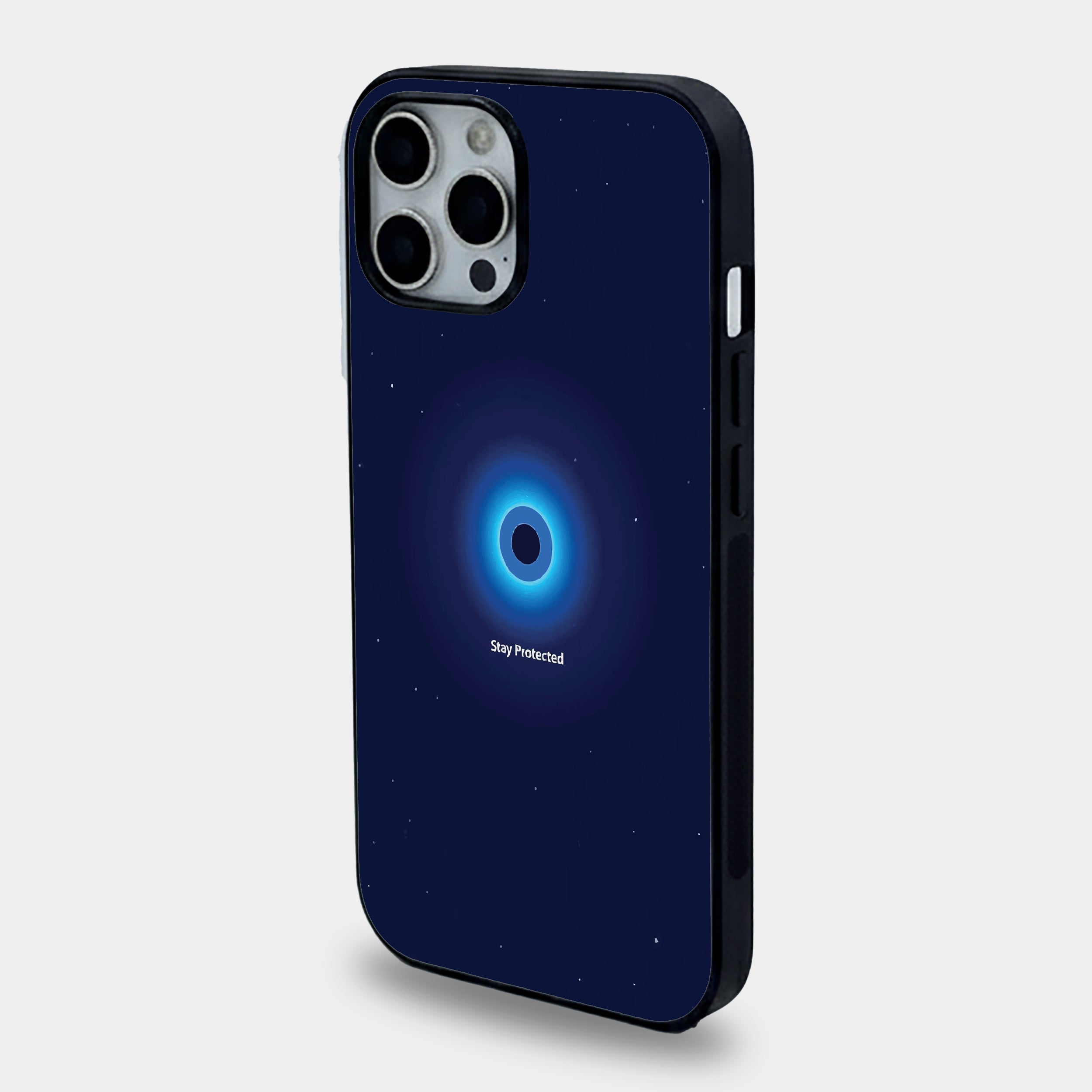 Cosmic Evil Eye "Stay Protected" | Premium Glass iPhone Mobile Cover Case