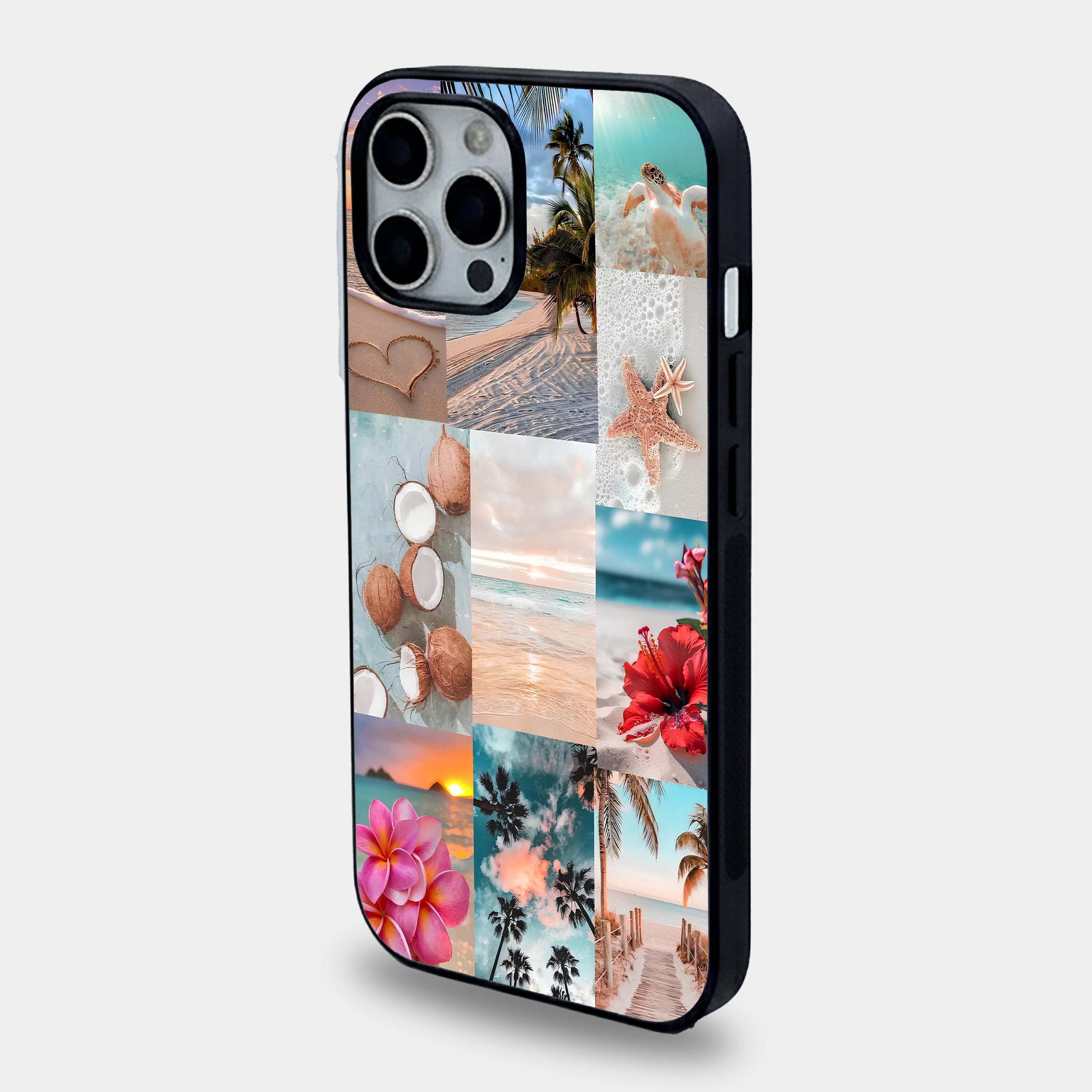 Tropical Beach Collage | Premium Glass iPhone & Samsung Mobile Cover Case