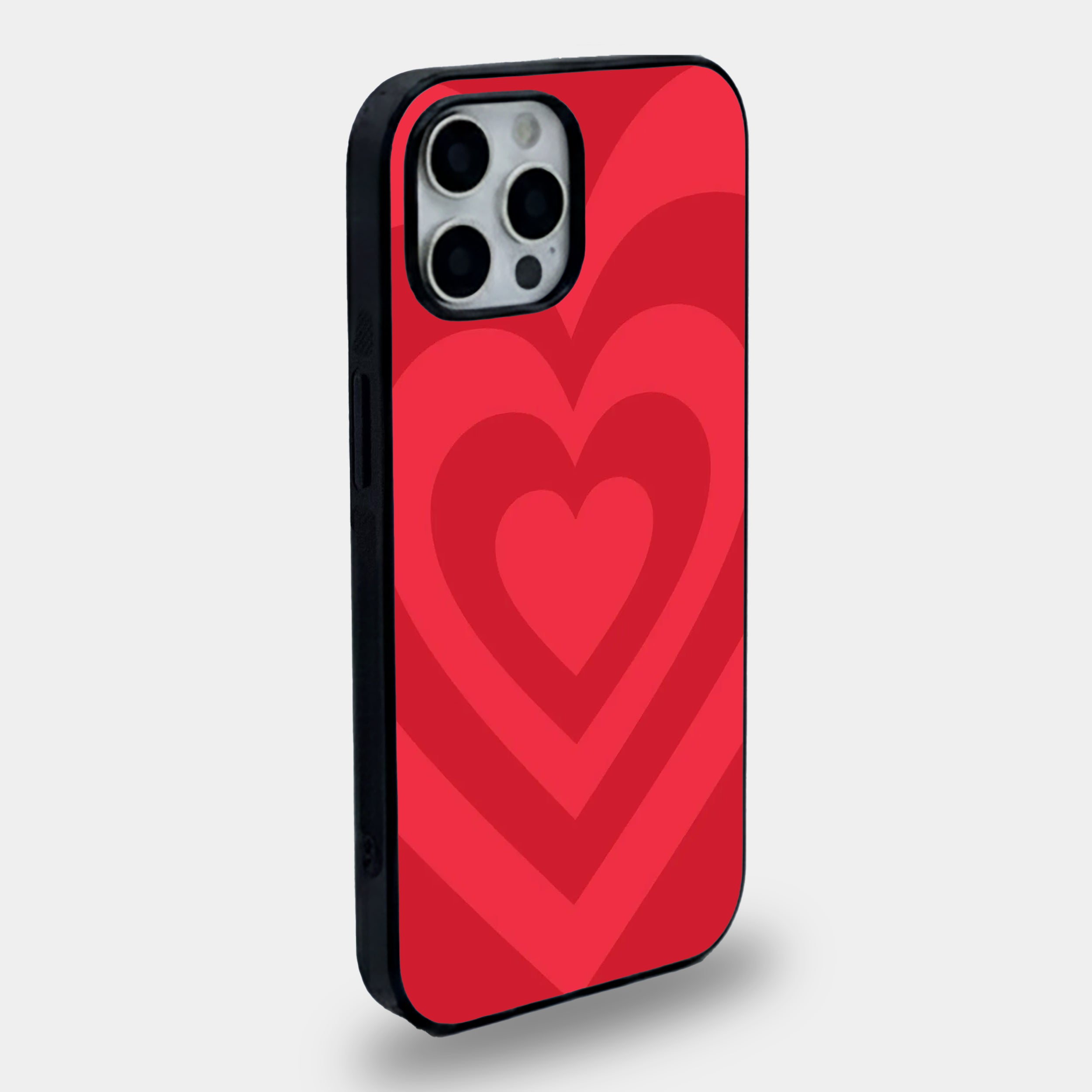 Radiant Hearts Multi-Layered Red | Premium Glass iPhone & Samsung Mobile Cover Case