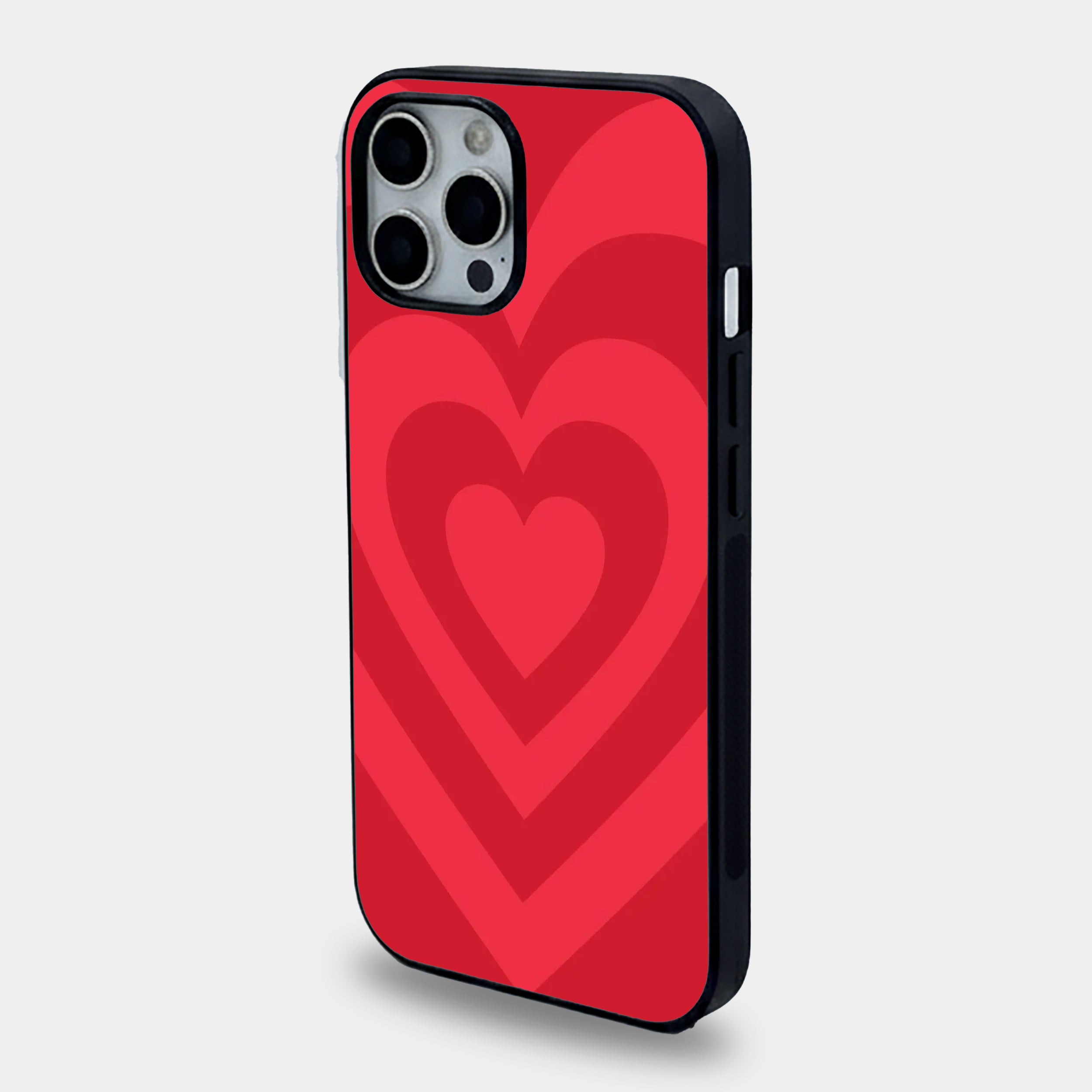 Radiant Hearts Multi-Layered Red | Premium Glass iPhone & Samsung Mobile Cover Case