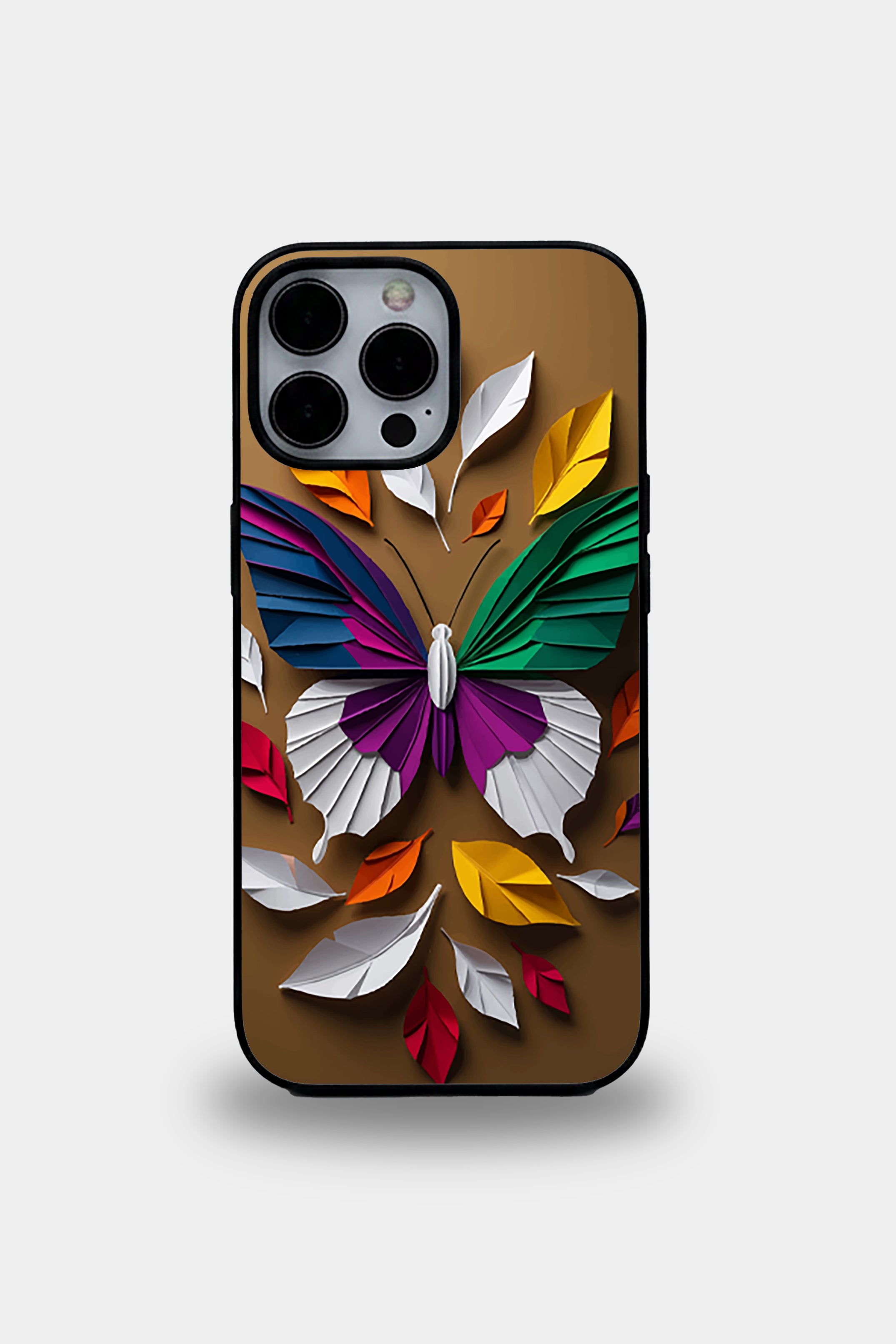 Geometric Origami Butterfly | Premium Glass iPhone Mobile Cover Case