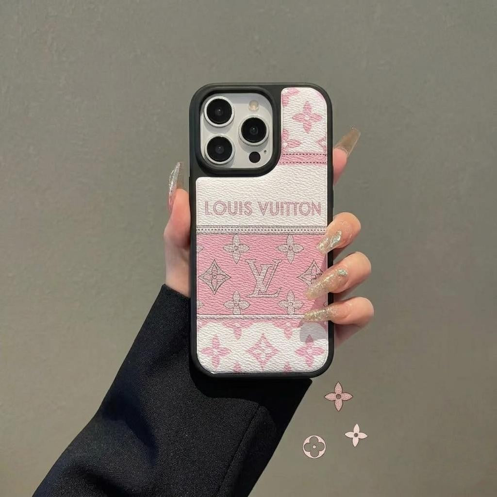 Designer-Inspired Designer-Inspired Pink Monogram LuxeLeather | Premium iPhone Mobile Cover Case