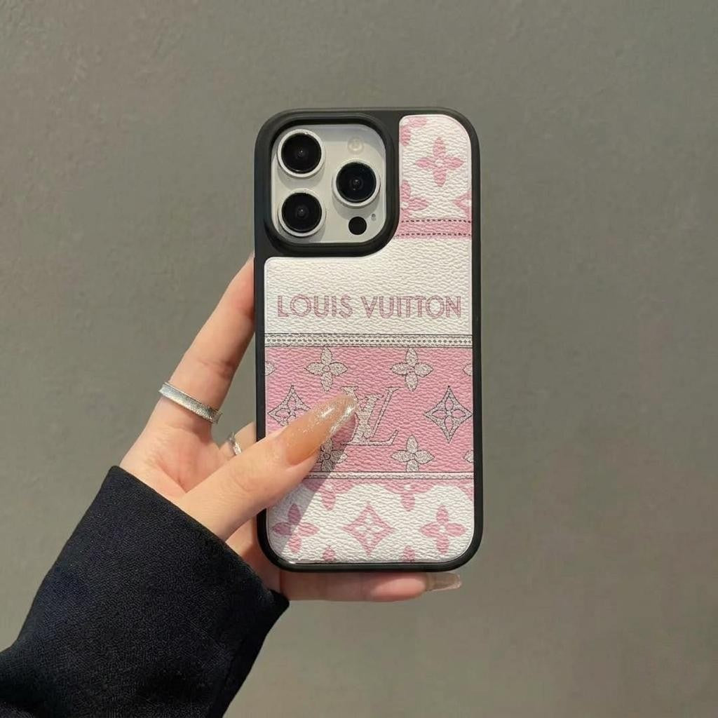 Designer-Inspired Designer-Inspired Pink Monogram LuxeLeather | Premium iPhone Mobile Cover Case