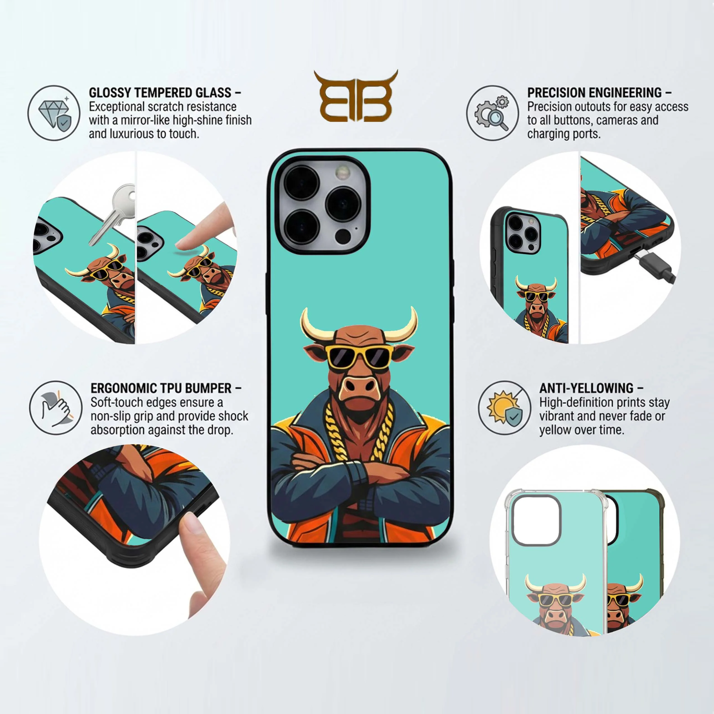 Zebra Rhythm | Premium Glass iPhone Mobile Cover Case