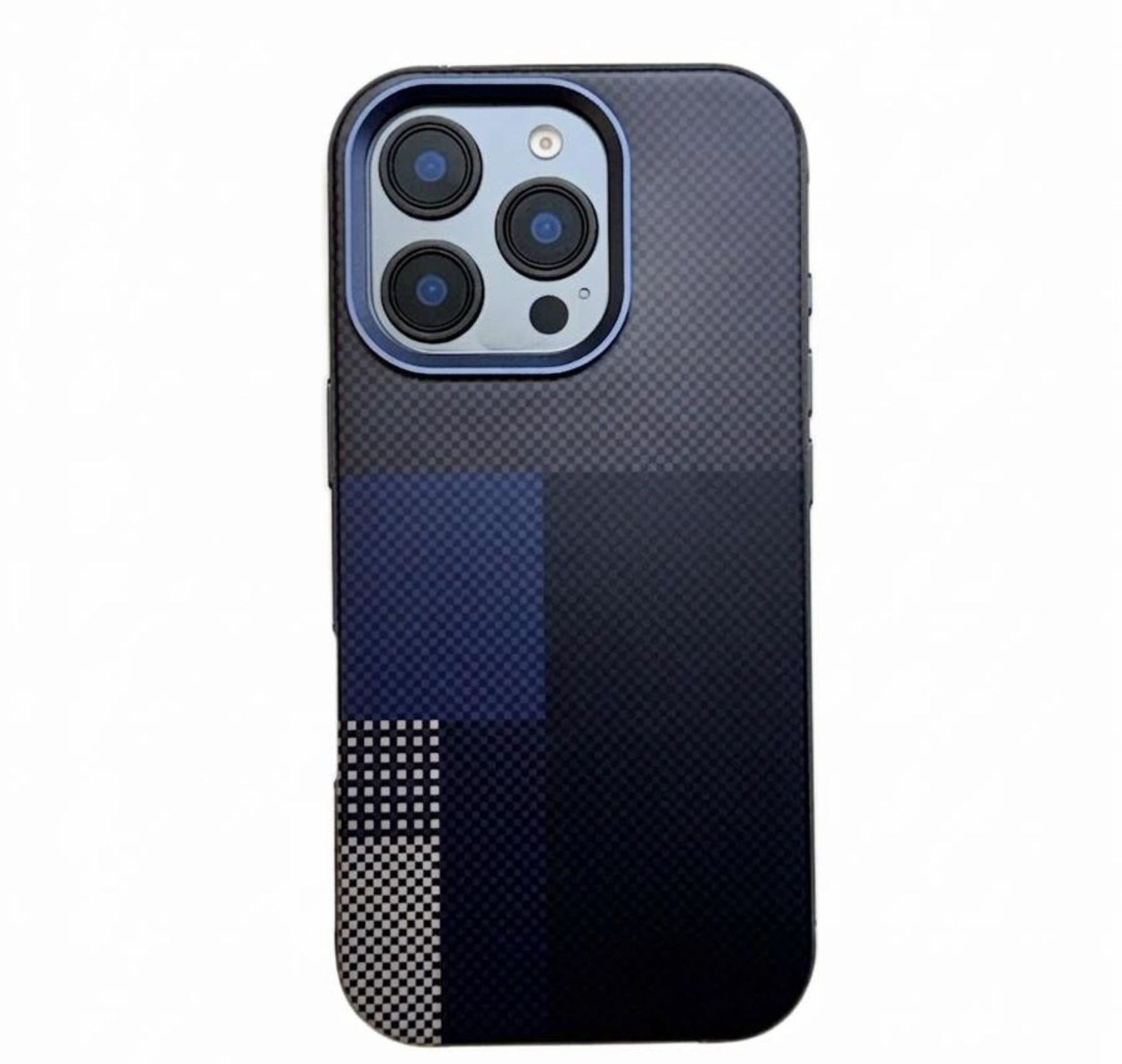 Pitala Meta Blue Magsafe Carbon Fiber Texture | Premium iPhone Mobile Cover Case
