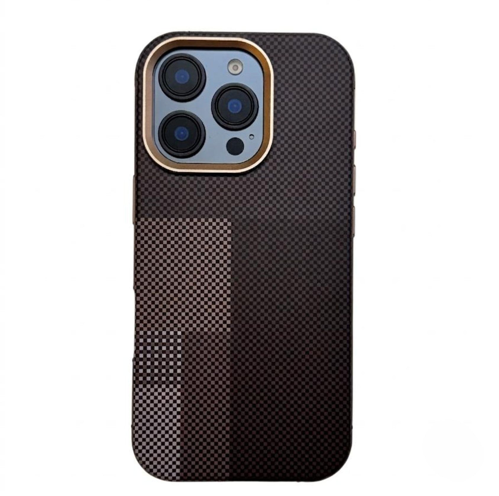 Pitala Meta Brown Magsafe Carbon Fiber Texture | Premium iPhone Mobile Cover Case