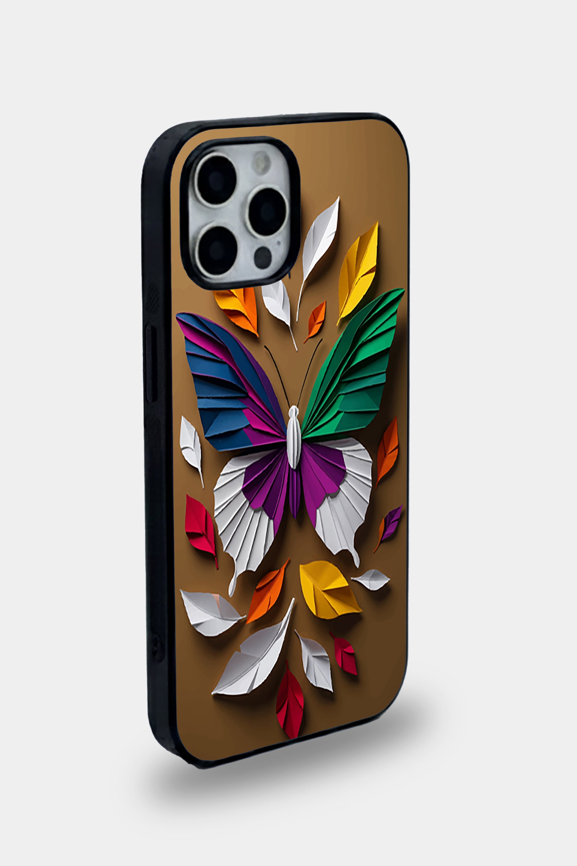 Geometric Origami Butterfly | Premium Glass iPhone Mobile Cover Case